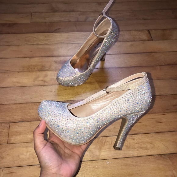 Pink rhinestone heels - Picture 2 of 2